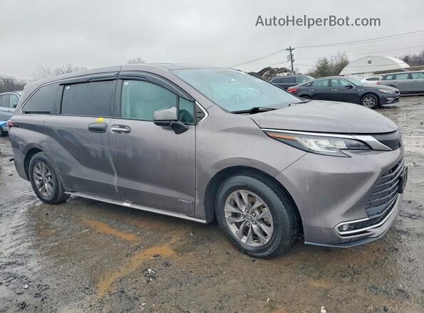 5TDYSKFC5MS007670 2021 TOYOTA SIENNA Серый Передняя правая четверть