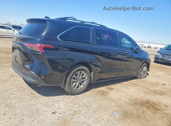 5TDYSKFC7NS073543 2022 TOYOTA SIENNA Черный Задняя правая четверть