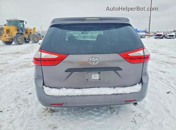 5TDZK3DC9GS750186 2016 TOYOTA SIENNA Серый Вид сзади