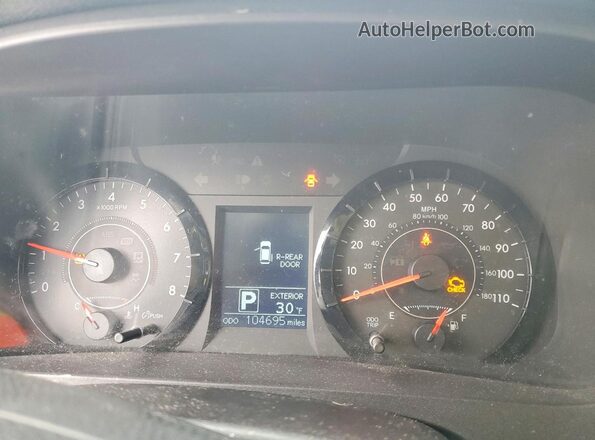 5TDZK3DC9GS750186 2016 TOYOTA SIENNA Серый Вид щитка приборов