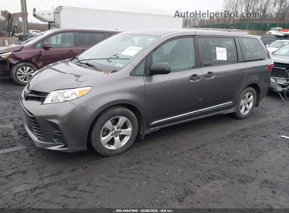 5TDZZ3DC2LS024935 2020 TOYOTA SIENNA Gray წინა მარცხენა ხედი სამი მეოთხედიდან