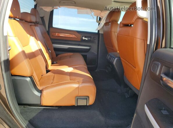 5TFAY5F19KX791584 2019 TOYOTA TUNDRA Brown Rear seats view