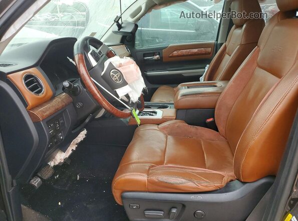 5TFAY5F19KX791584 2019 TOYOTA TUNDRA Brown Front interior view