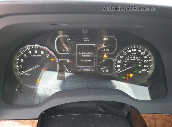 5TFAY5F19KX791584 2019 TOYOTA TUNDRA Brown Instrument cluster view