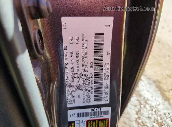 5TFDW5F18HX615427 2017 TOYOTA TUNDRA Серый Вид подкапотного пространства