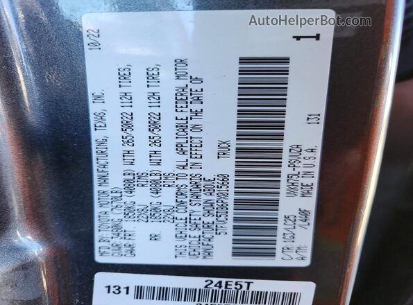 5TFVC5DB6PX015660 2023 TOYOTA TUNDRA Серый Вид подкапотного пространства