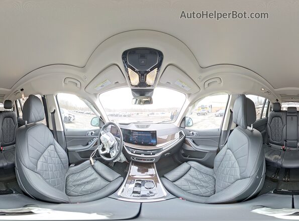 5UX23EM04P9P81391 2023 BMW X7 White სალონის 360-გრადუსიანი ხედი
