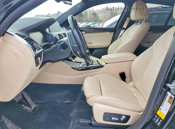 5UX2V1C00L9B76088 2020 BMW X4 Black Widok wnętrza z przodu