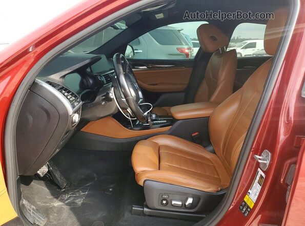 5UX2V1C06M9G94367 2021 BMW X4 Red Սալոնի դիմացի տեսք