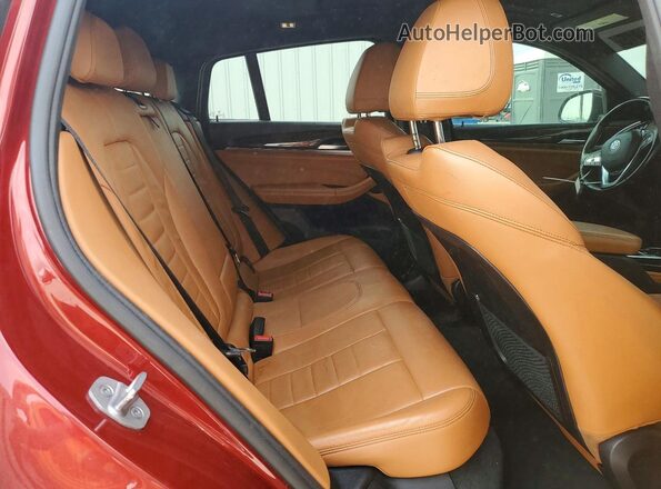 5UX2V1C06M9G94367 2021 BMW X4 Red Սալոնի հետևի տեսք