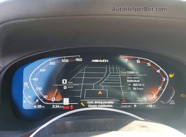5UX2V5C00M9G65454 2021 BMW X4 Угольный Вид щитка приборов