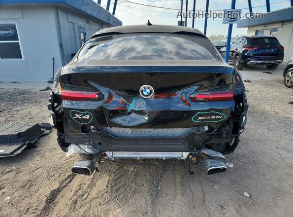 5UX33DT01P9T04692 2023 BMW X4 Black Вид ззаду