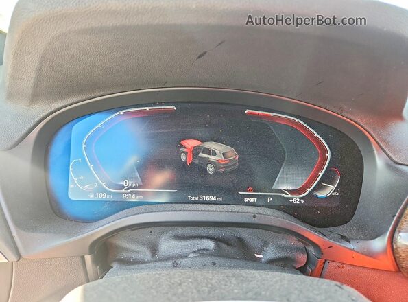 5UX33DT01P9T04692 2023 BMW X4 Black Вид щитка приладів