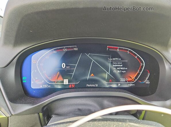 5UX33DT05P9R00825 2023 BMW X4 Синий Вид щитка приборов