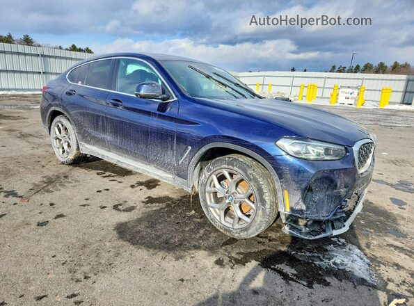 5UX33DT05P9R00825 2023 BMW X4 Синий Передняя правая четверть