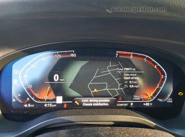 5UX33DT07N9K27033 2022 BMW X4 Black Widok zestawu wskaźników