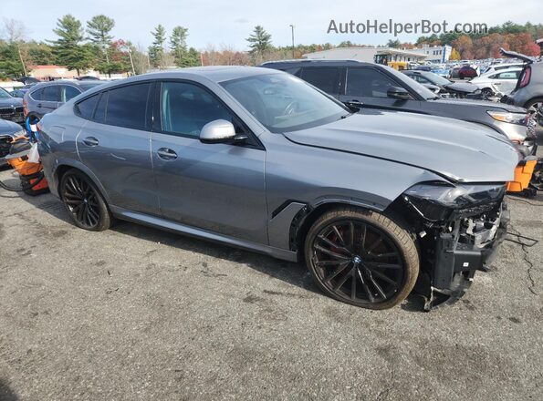 5UX33EX02R9V89213 2024 BMW X6 Серый Передняя правая четверть