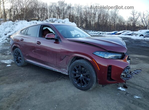 5UX33EX0XS9X65611 2025 BMW X6 Темно-бордовый Передняя правая четверть