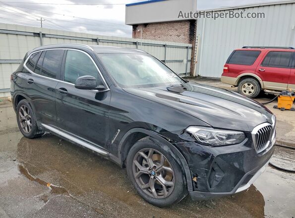 5UX43DP00N9J81608 2022 BMW X3 Черный Передняя правая четверть