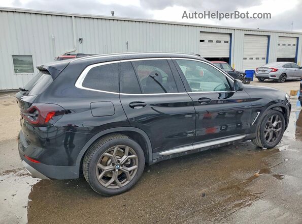 5UX43DP00N9J81608 2022 BMW X3 Черный Задняя правая четверть