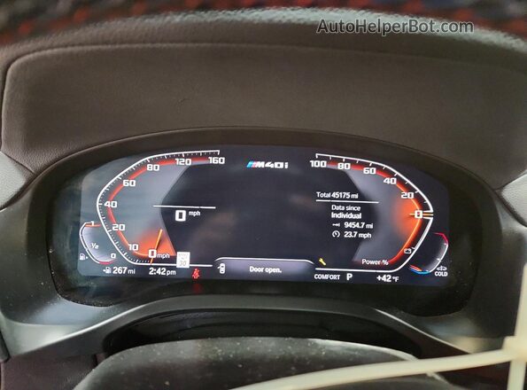 5UX43DT0XN9K07413 2022 BMW X4 Синий Вид щитка приборов