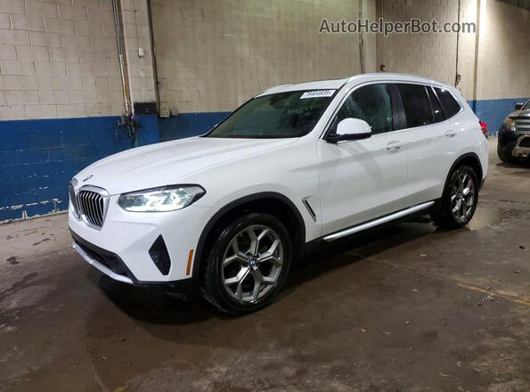 5UX53DP06N9K11800 2022 BMW X3 White Vista tres cuartos delantera izquierda