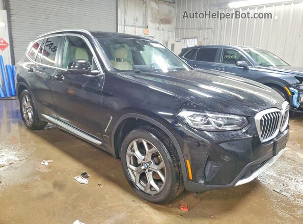 5UX53DP07P9N54697 2023 BMW X3 Black Передня права чверть