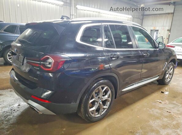 5UX53DP07P9N54697 2023 BMW X3 Black Задня права чверть