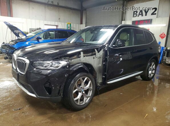 5UX53DP07P9N54697 2023 BMW X3 Black Передня ліва чверть