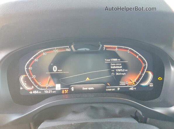 5UX53DP07R9V73897 2024 BMW X3 Black Instrument cluster view