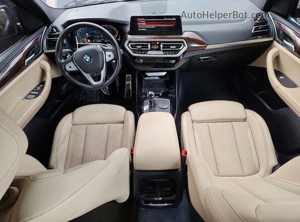 5UX53DP08P9R38911 2023 BMW X3 Black Вид панелі приладів