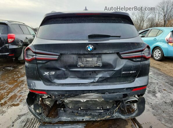 5UX53DP08P9R38911 2023 BMW X3 Black Вид ззаду
