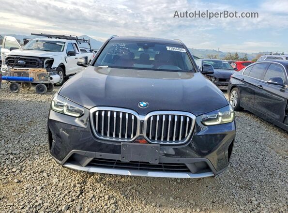 5UX53DP0XN9M66160 2022 BMW X3 Black Widok z przodu