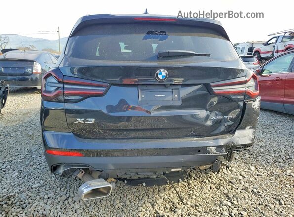 5UX53DP0XN9M66160 2022 BMW X3 Black Widok z tyłu