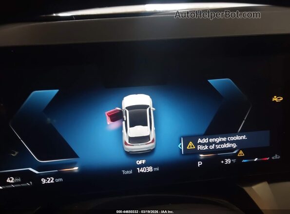 5UX53GP09S9009319 2025 BMW X3 Белый Вид задних сидений