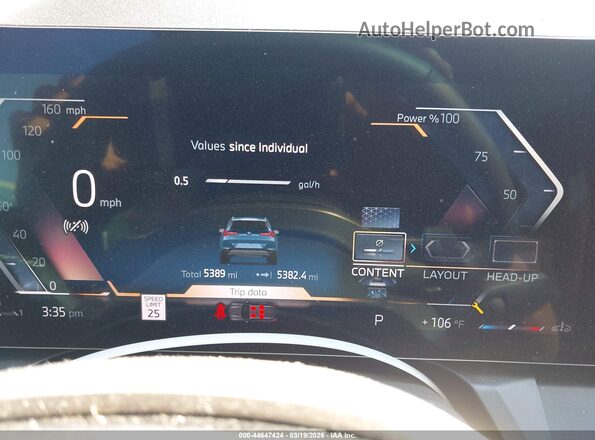 5UX53GP0XS9Y25357 2025 BMW X3 Синий Вид задних сидений