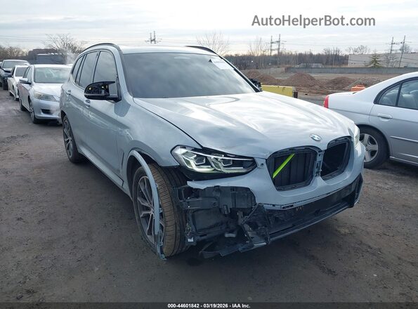 5UX83DP01N9M98542 2022 BMW X3 Gray წინა ხედი