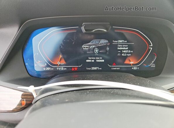 5UXCR6C0XP9P55839 2023 BMW X5 Black Widok zestawu wskaźników