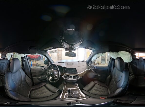 5UXCR6C0XP9P55839 2023 BMW X5 Black Widok wnętrza 360 stopni
