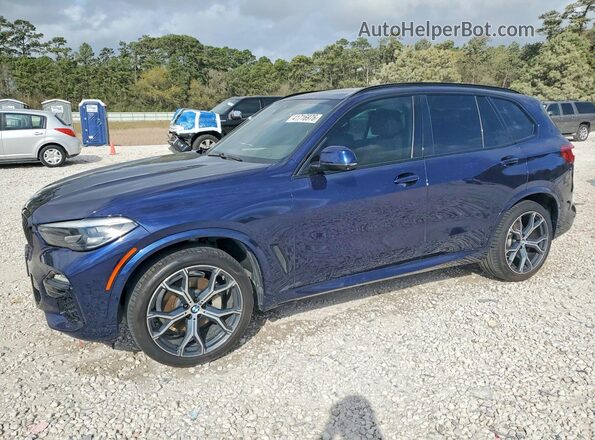 5UXCR6C56KLL51654 2019 BMW X5 Синий Передняя левая четверть
