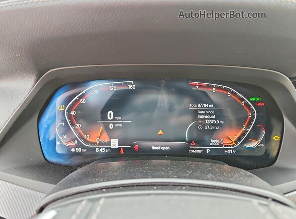 5UXCR6C59KLL38655 2019 BMW X5 Black Widok zestawu wskaźników