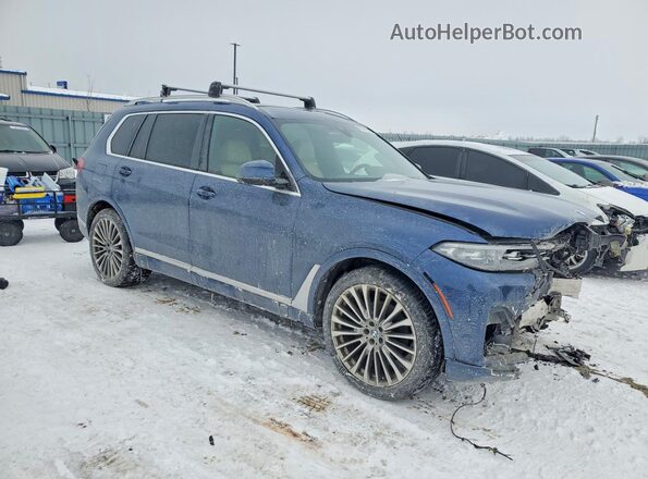 5UXCW2C0XM9H27488 2021 BMW X7 Синий Передняя правая четверть