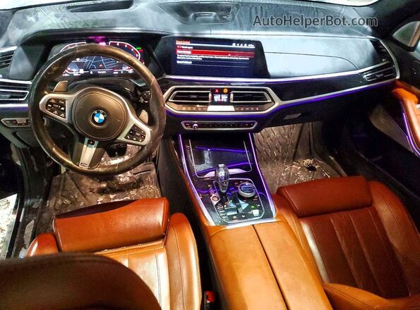 5UXCX4C50KLS38552 2019 BMW X7 Blue Widok deski rozdzielczej