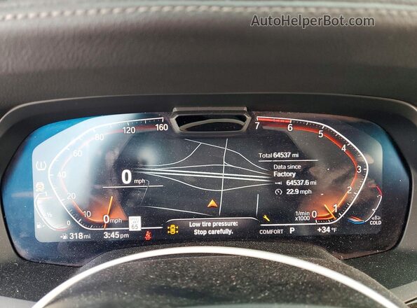 5UXCX4C53KLS38304 2019 BMW X7 Серый Вид щитка приборов