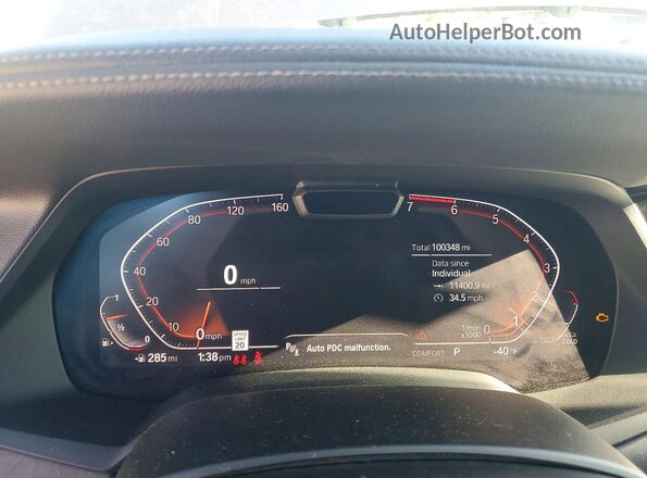 5UXCX4C55KLS39289 2019 BMW X7 Синий Вид щитка приборов