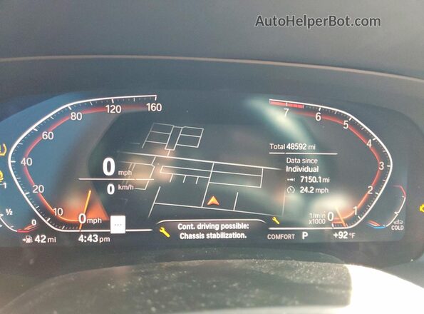 5UXCY4C00L9B64309 2020 BMW X6 Белый Вид задних сидений