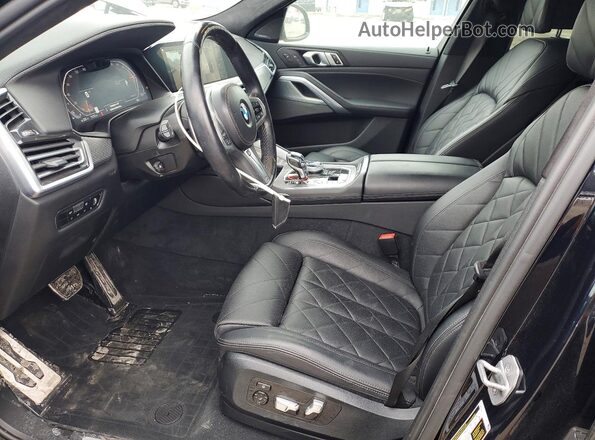 5UXCY6C02P9R45119 2023 BMW X6 Black Вид салону спереду
