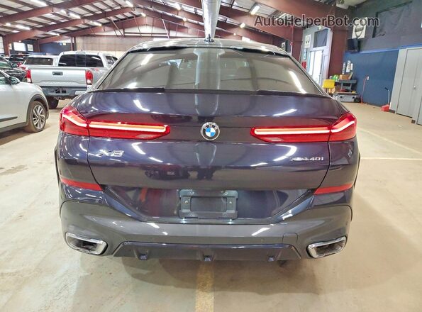 5UXCY6C06L9C37565 2020 BMW X6 Blue Widok z tyłu