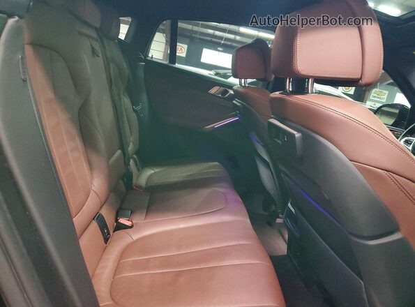 5UXCY6C06L9C37565 2020 BMW X6 Blue Widok wnętrza z tyłu
