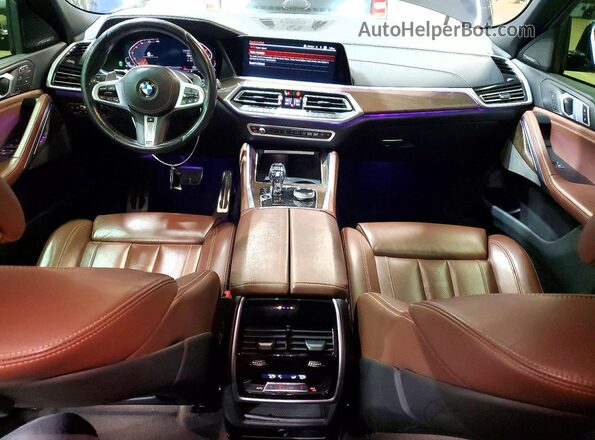5UXCY6C06L9C37565 2020 BMW X6 Blue Widok deski rozdzielczej